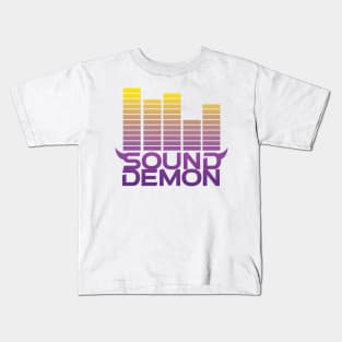 Sound Demon Purple and Yellow Kids T-Shirt